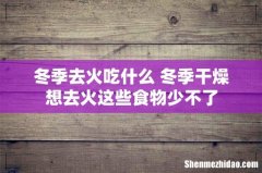 冬季去火吃什么 冬季干燥想去火这些食物少不了