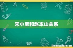 宋小宝和赵本山关系
