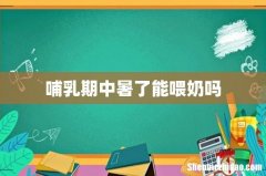 哺乳期中暑了能喂奶吗