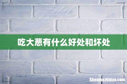 吃大葱有什么好处和坏处
