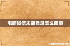 电脑微信未能登录怎么回事