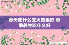 春天吃什么去火效果好 春季养生吃什么好