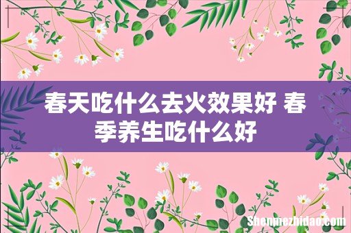 春天吃什么去火效果好 春季养生吃什么好
