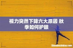 视力突然下降六大原因 秋季如何护眼