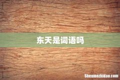 东天是词语吗