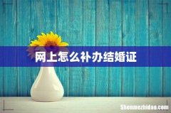 网上怎么补办结婚证