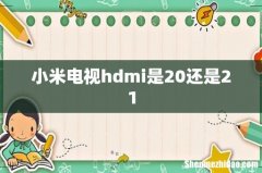 小米电视hdmi是20还是21