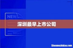 深圳最早上市公司