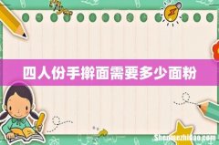 四人份手擀面需要多少面粉