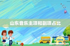 山东音乐主项和副项占比