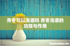 青枣可以泡酒吗 青枣泡酒的功效与作用