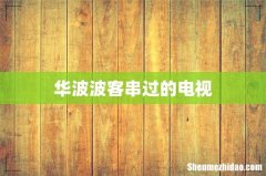 华波波客串过的电视