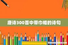 唐诗300首中带巾帼的诗句