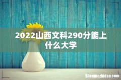 2022山西文科290分能上什么大学