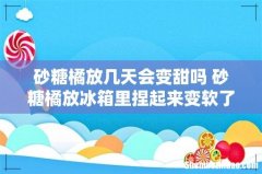 砂糖橘放几天会变甜吗 砂糖橘放冰箱里捏起来变软了能吃吗
