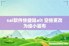 sai软件快捷键alt+空格更改为缩小画布