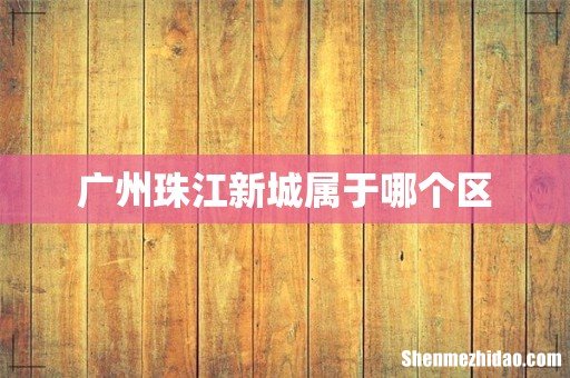 广州珠江新城属于哪个区