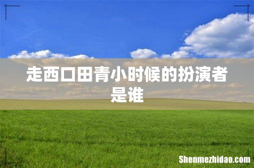 走西口田青小时候的扮演者是谁