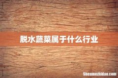 脱水蔬菜属于什么行业