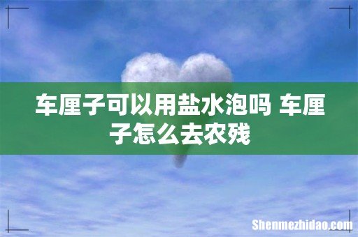 车厘子可以用盐水泡吗 车厘子怎么去农残
