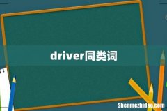 driver同类词