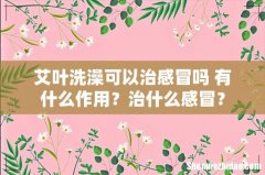 艾叶洗澡可以治感冒吗 有什么作用？治什么感冒？