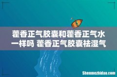 藿香正气胶囊和藿香正气水一样吗 藿香正气胶囊祛湿气吗