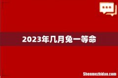 2023年几月兔一等命