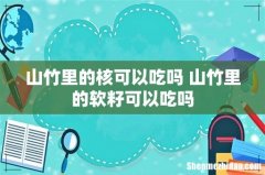 山竹里的核可以吃吗 山竹里的软籽可以吃吗