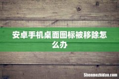 安卓手机桌面图标被移除怎么办