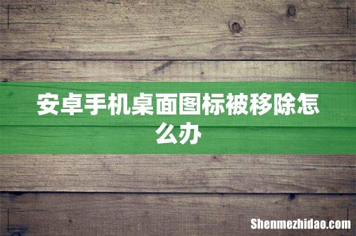 安卓手机桌面图标被移除怎么办