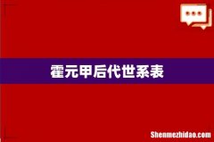 霍元甲后代世系表