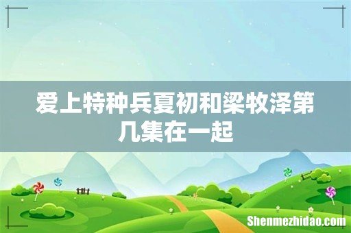 爱上特种兵夏初和梁牧泽第几集在一起