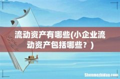 小企业流动资产包括哪些？ 流动资产有哪些