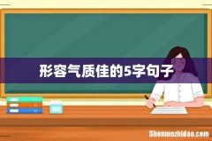 形容气质佳的5字句子