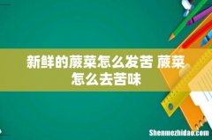 新鲜的蕨菜怎么发苦 蕨菜怎么去苦味