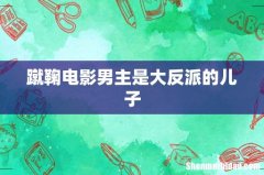 蹴鞠电影男主是大反派的儿子