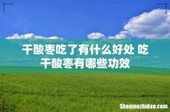干酸枣吃了有什么好处 吃干酸枣有哪些功效
