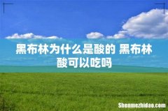 黑布林为什么是酸的 黑布林酸可以吃吗