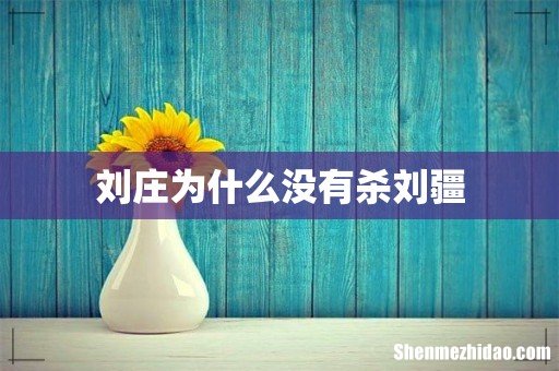 刘庄为什么没有杀刘疆