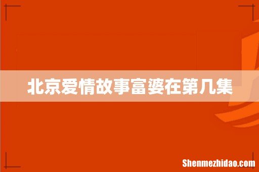 北京爱情故事富婆在第几集