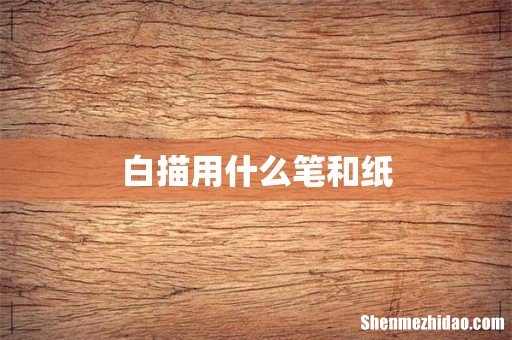 白描用什么笔和纸