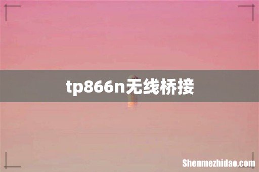 tp866n无线桥接