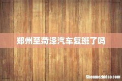 郑州至菏泽汽车复班了吗