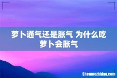 萝卜通气还是胀气 为什么吃萝卜会胀气