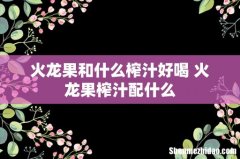 火龙果和什么榨汁好喝 火龙果榨汁配什么