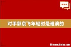 对手郭京飞年轻时是谁演的