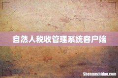 自然人税收管理系统客户端
