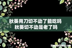 秋葵用刀切不动了能吃吗 秋葵切不动是老了吗