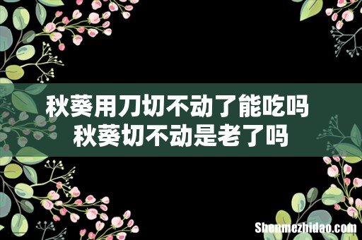 秋葵用刀切不动了能吃吗 秋葵切不动是老了吗
